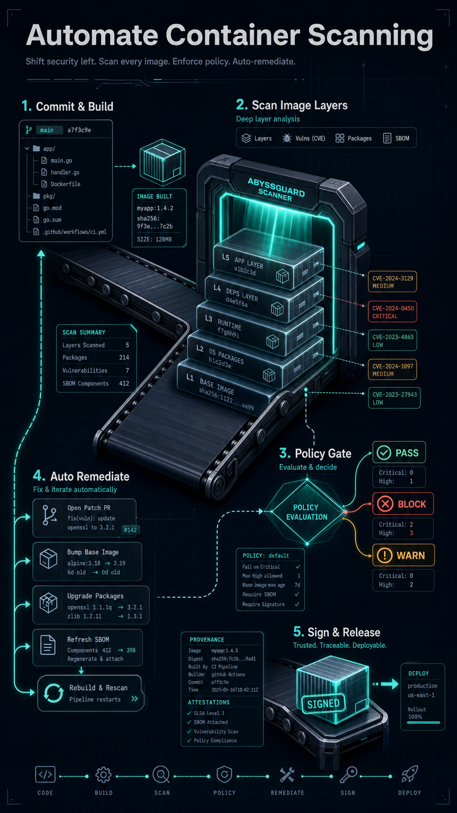 automate container scanning visual guide