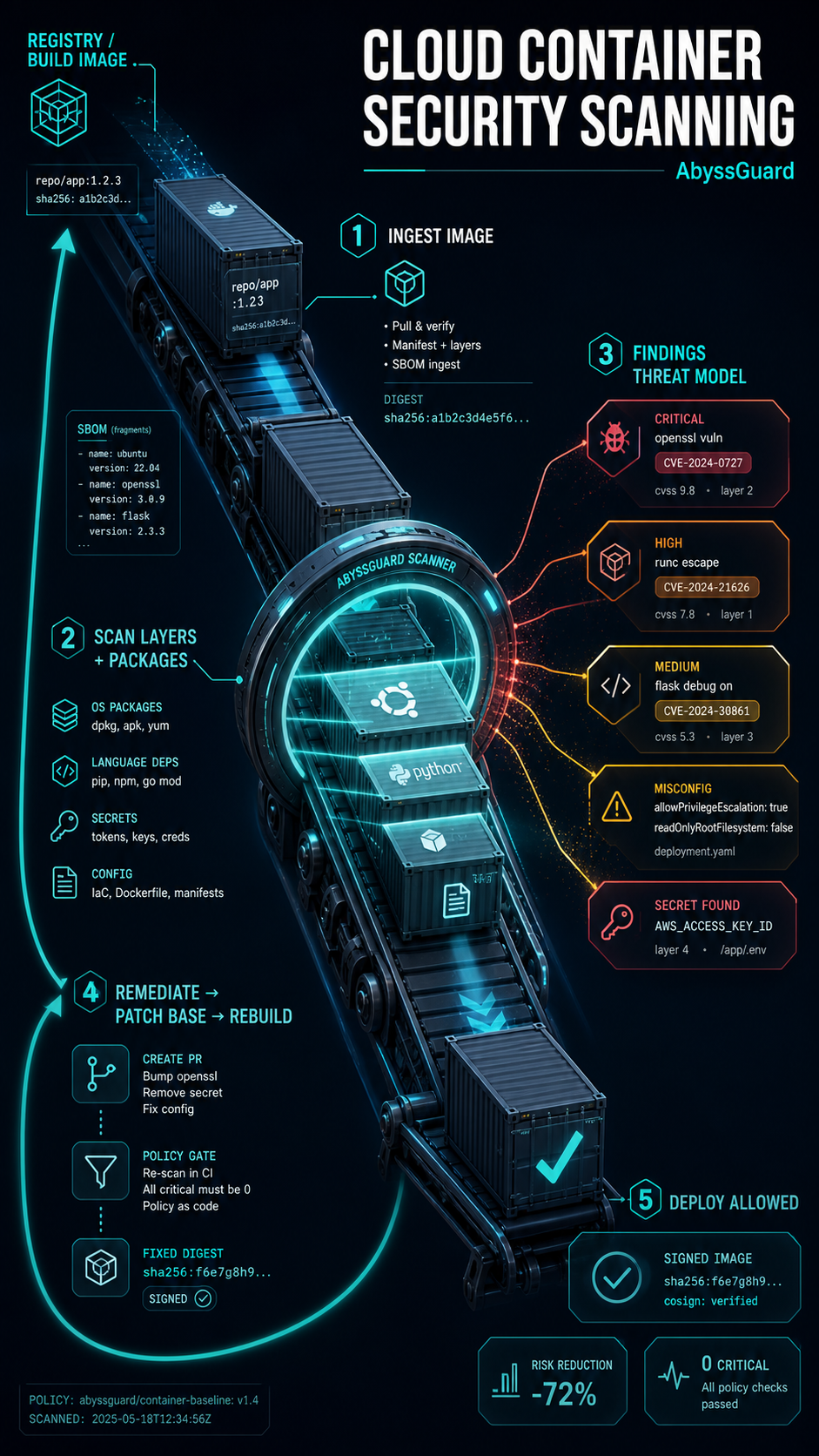 cloud container security scanning visual guide