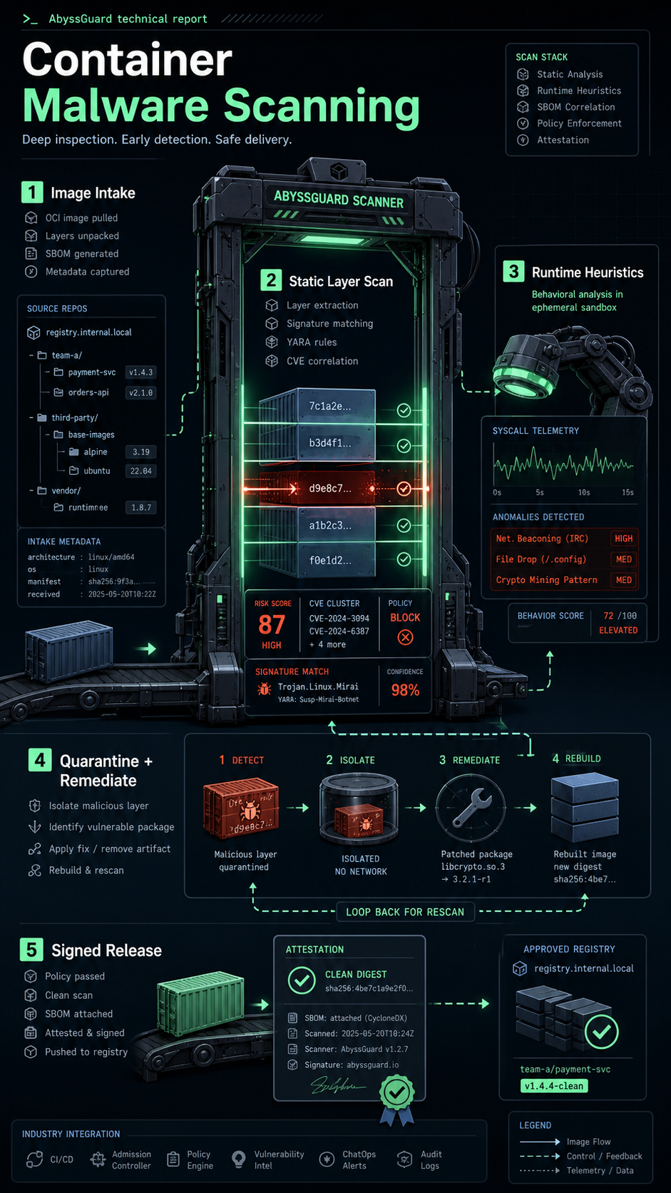 container malware scanning visual guide