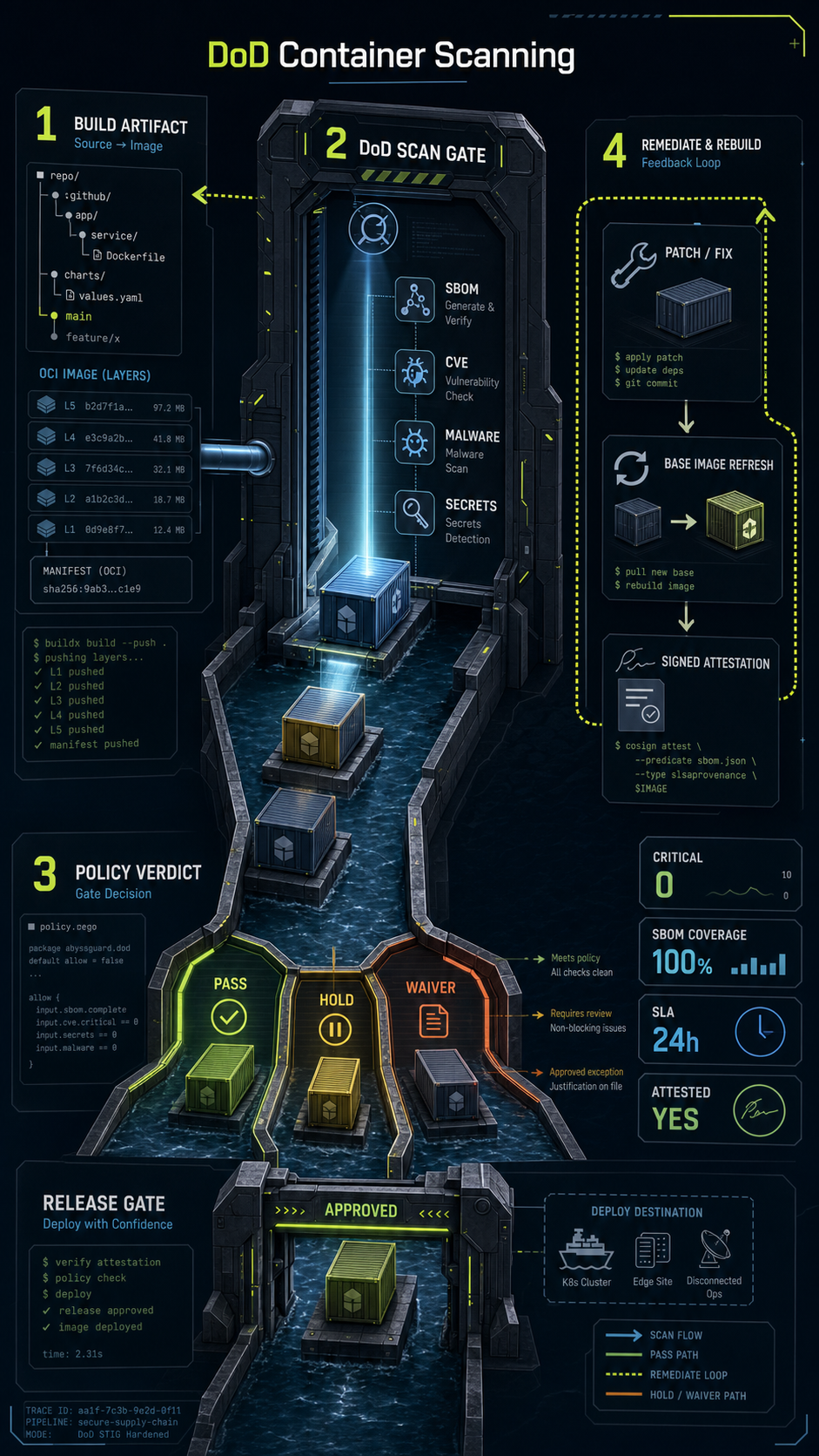 dod container scanning visual guide