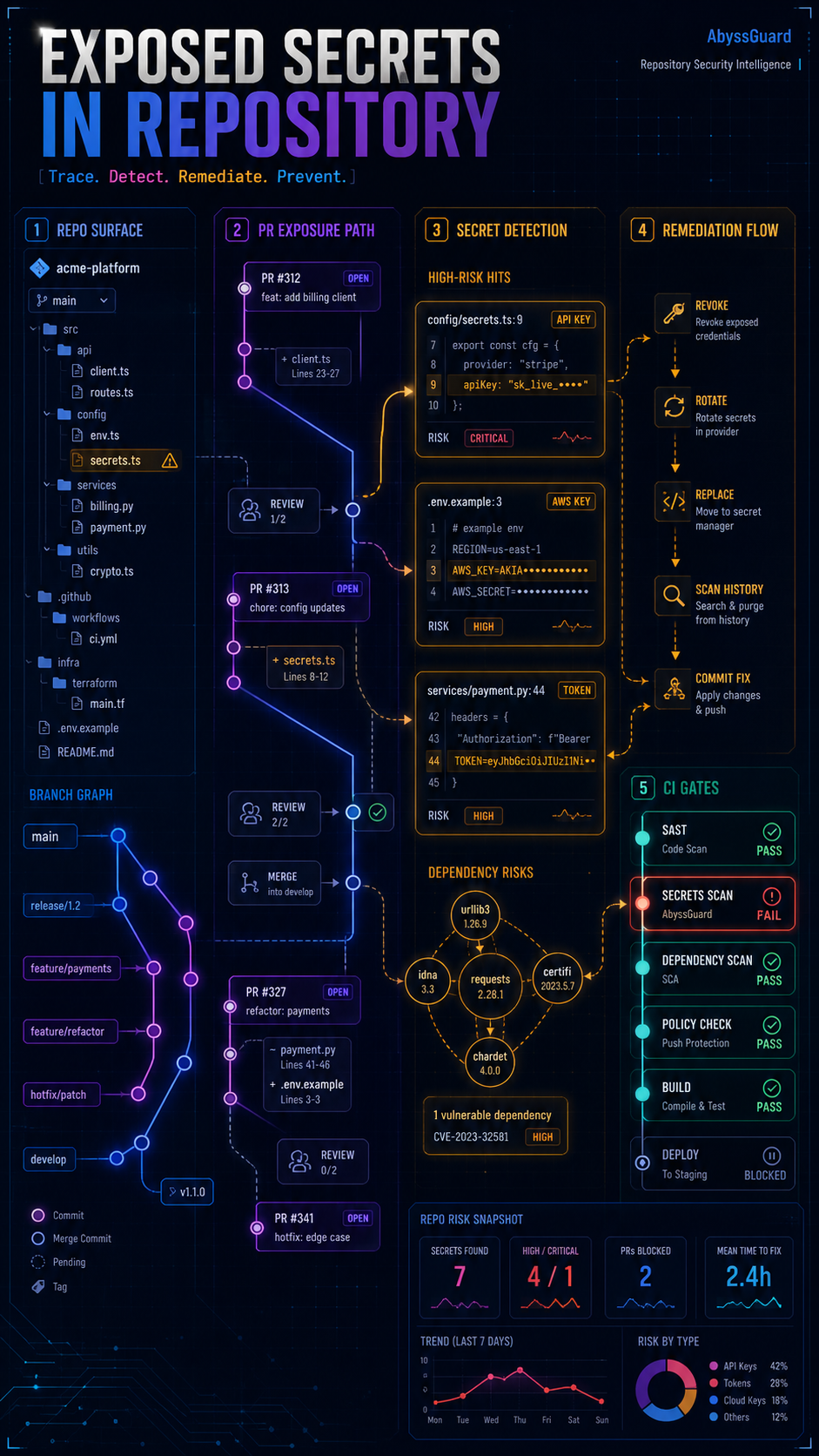 exposed secrets in repository visual guide