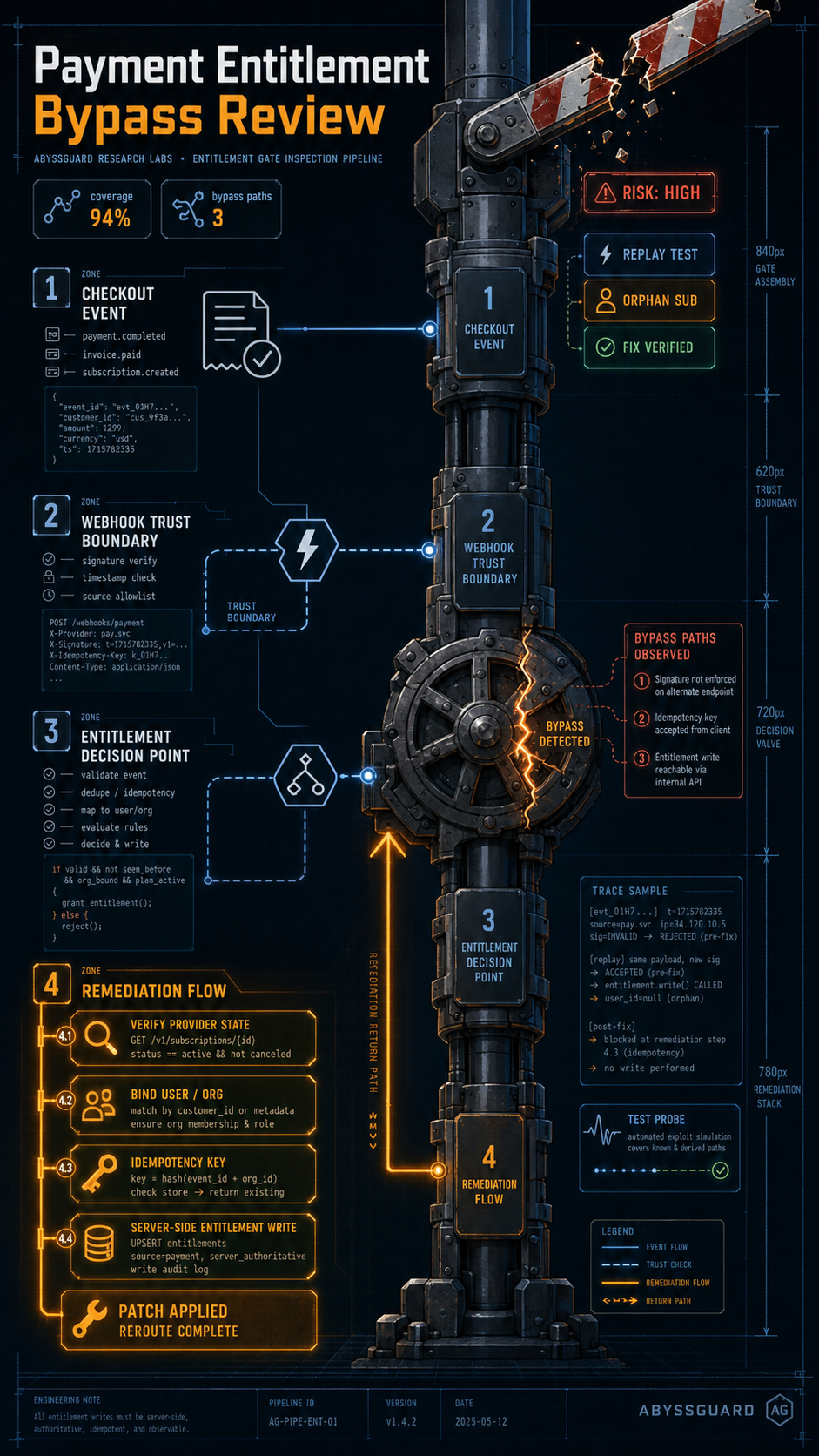 payment entitlement bypass review visual guide